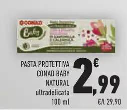 Conad Superstore Pasta protettiva conad baby natural ultradelicata offerta