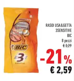 Conad Superstore Rasoi usa&getta 3sensitive BIC offerta