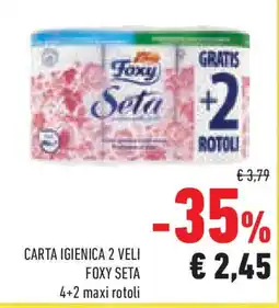 Conad Superstore Carta igienica 2 veli FOXY SETA offerta