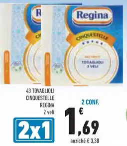 Conad Superstore 43 tovaglioli cinquestelle REGINA offerta