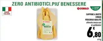 Conad Conad Percorso Qualità Cappone A Busto Allevato Senza Uso Di Antibiotici offerta