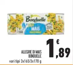 Conad Superstore Allegrie di mais BONDUELLE offerta
