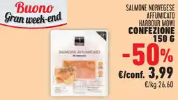 Conad Superstore Salmone norvegese affumicato harbour mowi offerta