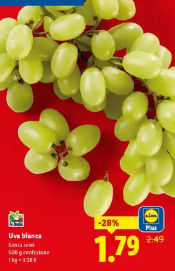 Lidl Uva bianca offerta