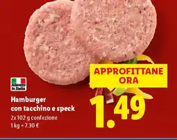 Lidl Hamburger con tacchino e speck offerta