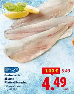 Lidl Gastronomia di Mare Filetto di branzino offerta