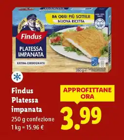 Lidl Findus Platessa impanata offerta