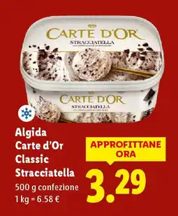 Lidl Algida Carte d'Or Classic Stracciatella offerta