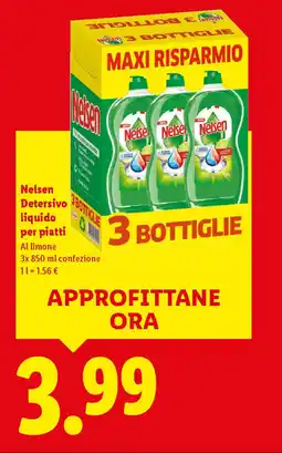 Lidl Nelsen Detersivo liquido per piatti offerta