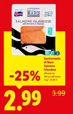 Lidl Gastronomia di Mare Salmone islandese offerta