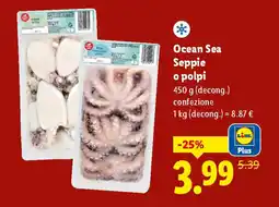 Lidl Ocean Sea Seppie o polpi offerta