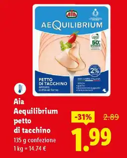 Lidl Aia Aequilibrium petto di tacchino offerta