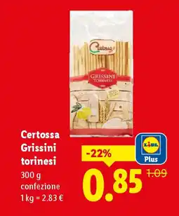 Lidl Certossa Grissini torinesi offerta