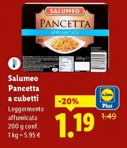 Lidl Salumeo Pancetta a cubetti offerta