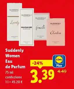 Lidl Suddenly Women Eau de Parfum offerta