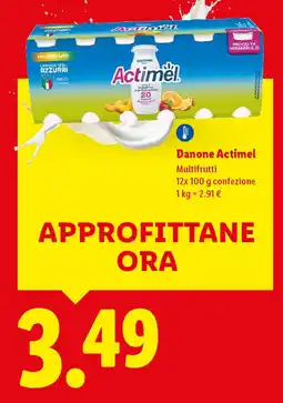 Lidl Danone Actimel Multifrutti offerta