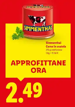 Lidl Simmenthal Carne in scatola offerta