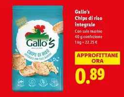 Lidl Gallo's Chips di riso integrale offerta