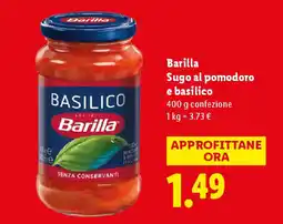Lidl Barilla Sugo al pomodoro e basilico offerta