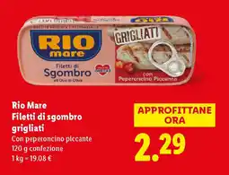 Lidl Rio Mare Filetti di sgombro grigliati offerta