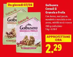 Lidl Galbusera Cereali G Granola e Frolla offerta