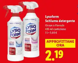 Lidl Lysoform Schiuma detergente offerta