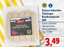 Lidl Dulano Selection Thüringer Rostbratwürste IGP offerta