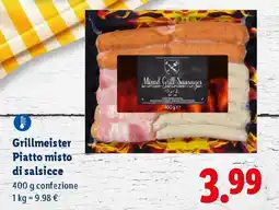Lidl Grillmeister Piatto misto di salsicce offerta