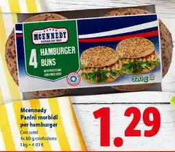 Lidl Mcennedy Panini morbidi per hamburger offerta