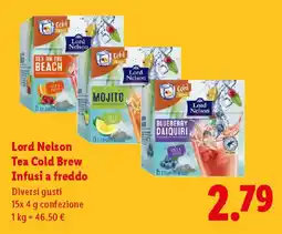 Lidl Lord Nelson Tea Cold Brew Infusi a freddo offerta