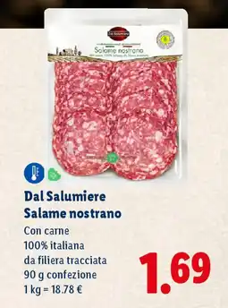 Lidl Dal Salumiere Salame nostrano offerta