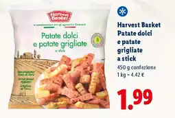Lidl Harvest Basket Patate dolci e patate grigliate a stick offerta