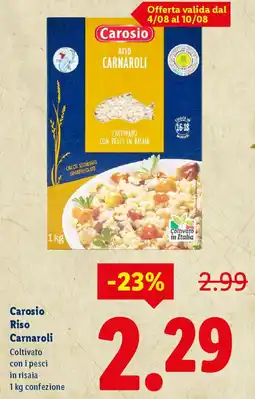 Lidl Carosio Riso Carnaroli offerta