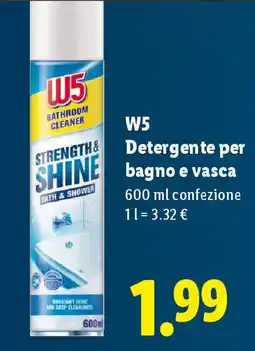 Lidl W5 Detergente per bagno e vasca offerta