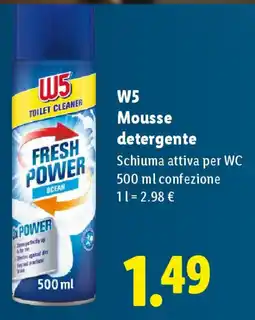 Lidl W5 Mousse detergente offerta