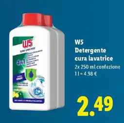Lidl W5 Detergente cura lavatrice offerta