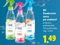 Lidl W5 Deodorante spray per ambienti offerta