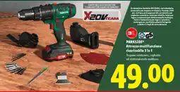 Lidl PARKSIDE Attrezzo multifunzione ricaricabile 3 in 1 offerta