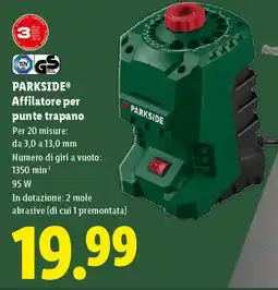 Lidl PARKSIDE Affilatore per punte trapano offerta