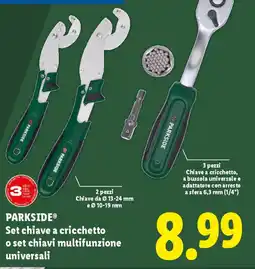 Lidl PARKSIDE Set chiave a cricchetto o set chiavi multifunzione universali offerta
