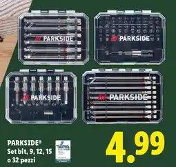 Lidl PARKSIDE Set bit, 9, 12, 15 o 32 pezzi offerta
