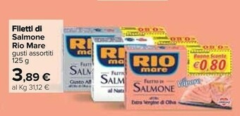 Carrefour Filetto di salmone al naturale al vapore 125 g(ml) offerta