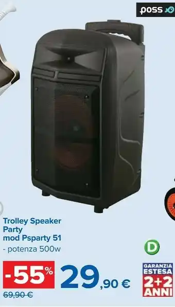 Carrefour Trolley speaker party mod psparty 51 offerta