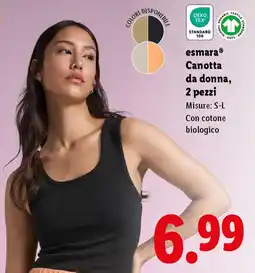 Lidl esmara Canotta da donna, 2 pezzi offerta