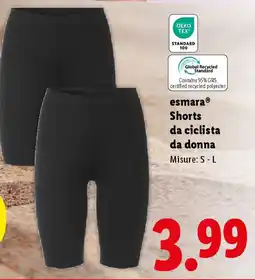 Lidl esmara Shorts da ciclista da donna offerta