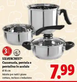 Lidl SILVERCREST Casseruola, pentola o pentolino in acciaio offerta
