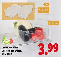 Lidl LIVARNO home Cestello organizer, 1 o 2 pezzi offerta