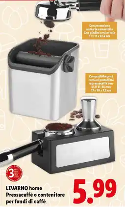 Lidl LIVARNO home Pressacaffè o contenitore per fondi di caffè offerta