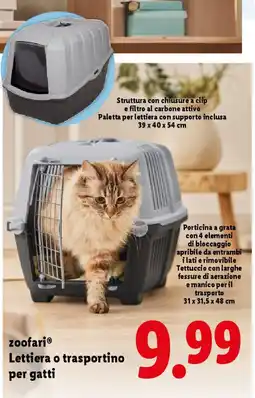 Lidl zoofari Lettiera o trasportino per gatti offerta
