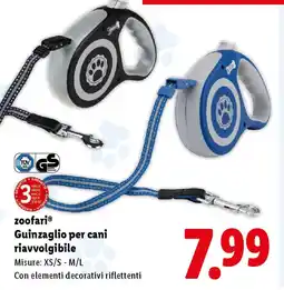 Lidl zoofari Guinzaglio per cani riavvolgibile offerta